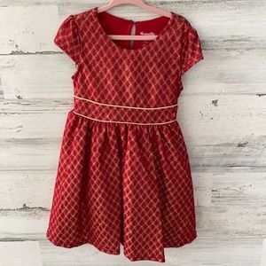 Girls 4t red and gold dress